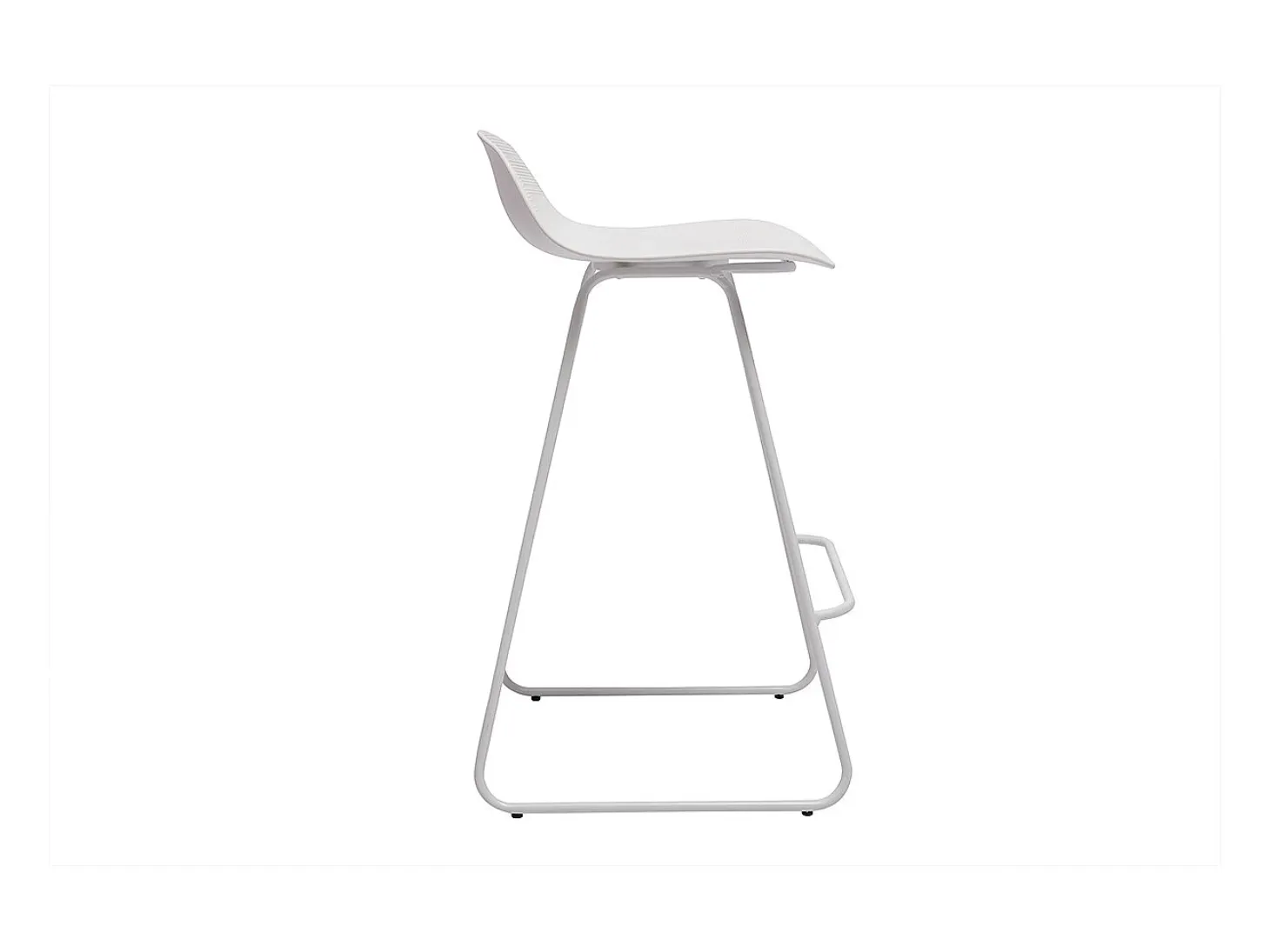 Taburetes de bar blancos A65 cm (lote de 2) ELLA