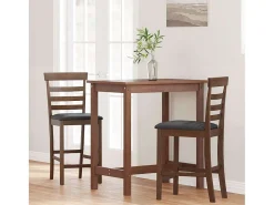 Taburetes de bar con cojines 2 piezas madera maciza de caucho marrón
