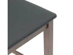 Taburetes de bar con cojines 2 piezas madera maciza de caucho marrón