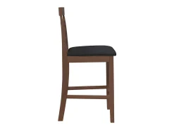 Taburetes de bar con cojines 2 piezas madera maciza de caucho marrón