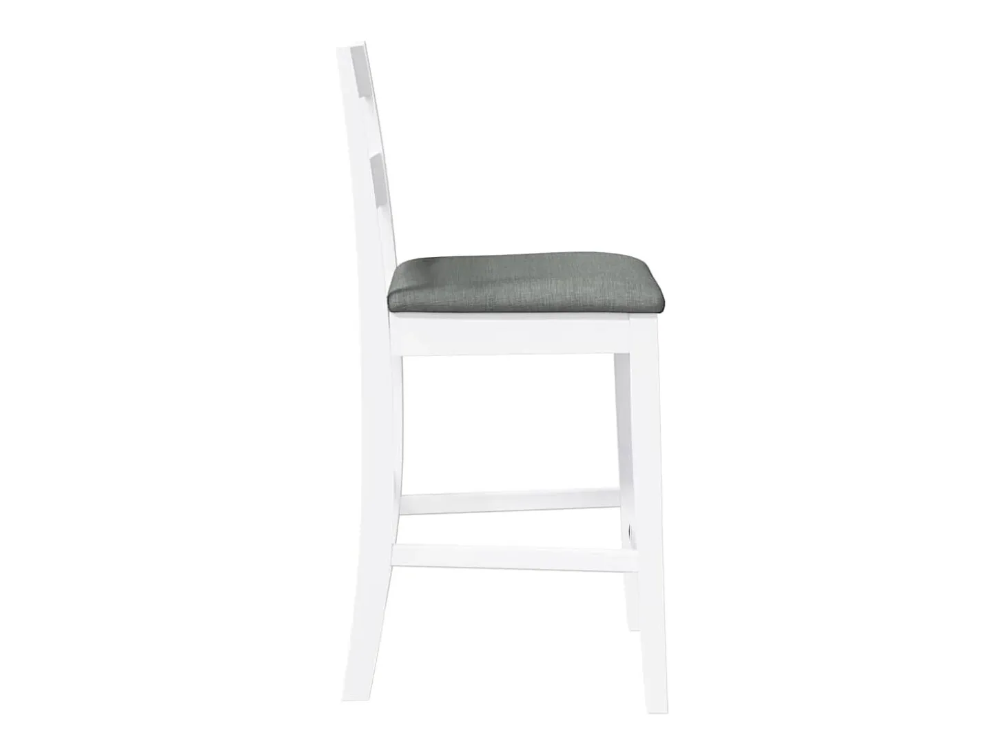 Taburetes de bar con cojines 2 uds madera maciza blanca caucho