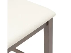 Taburetes de bar con cojines 2 piezas madera maciza de caucho marrón