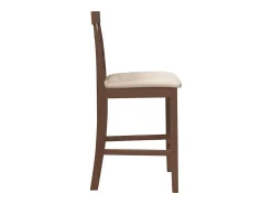 Taburetes de bar con cojines 2 piezas madera maciza de caucho marrón