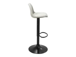 Taburetes de bar de cocina diseño SIG+ - lote de 2 sillas de bar regulables (Tejido Gris)