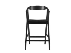 Taburetes de bar escandinavos en madera negra (lote de 2) BAHIA