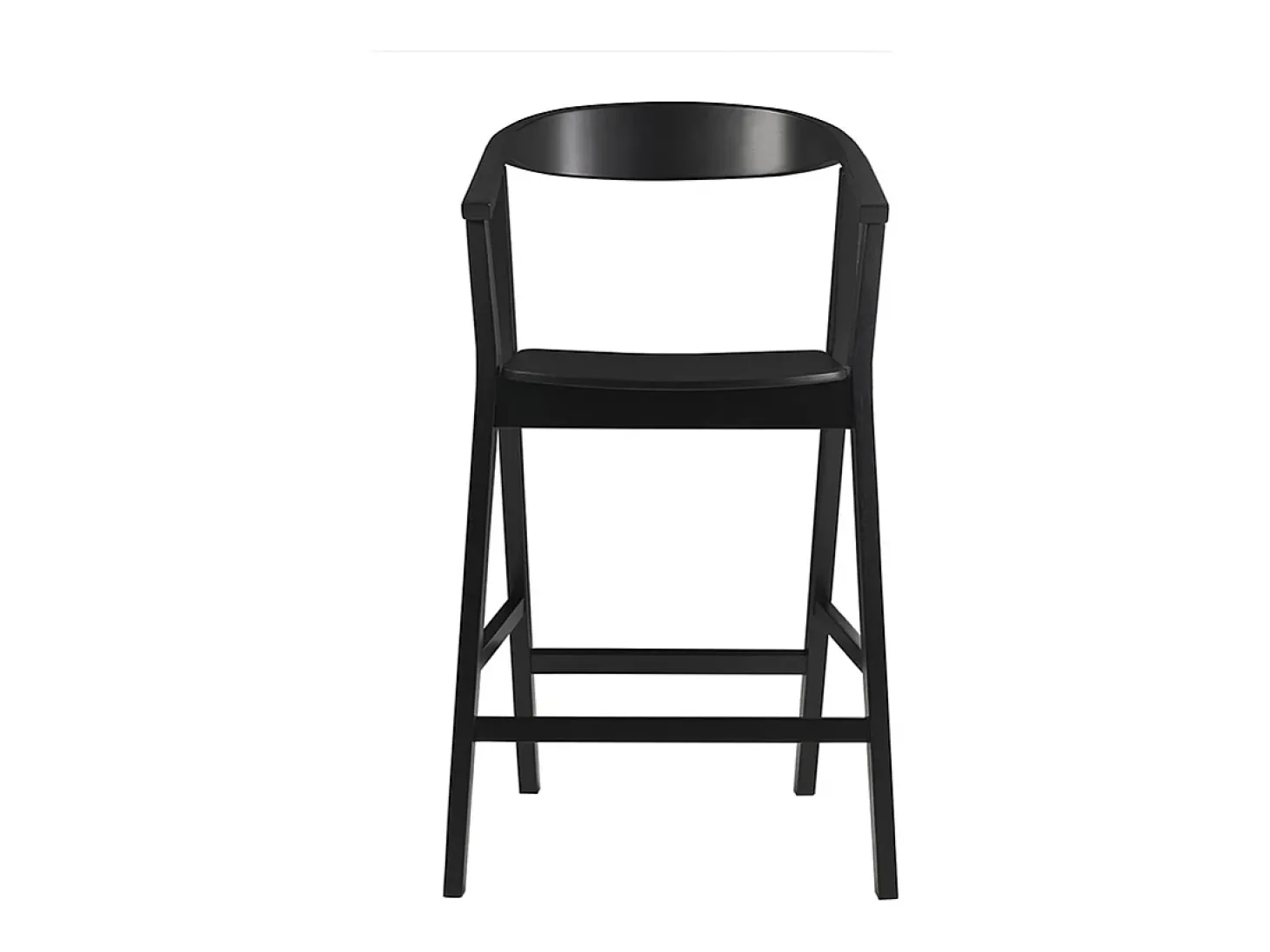 Taburetes de bar escandinavos en madera negra (lote de 2) BAHIA