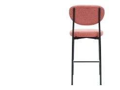 Taburetes de bar fijos de tela con efecto terciopelo texturizado terracota H65 cm (lote de 2) BREKA