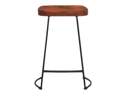 Taburetes de bar Gavin 2 uds madera mango maciza 45x40x63 cm