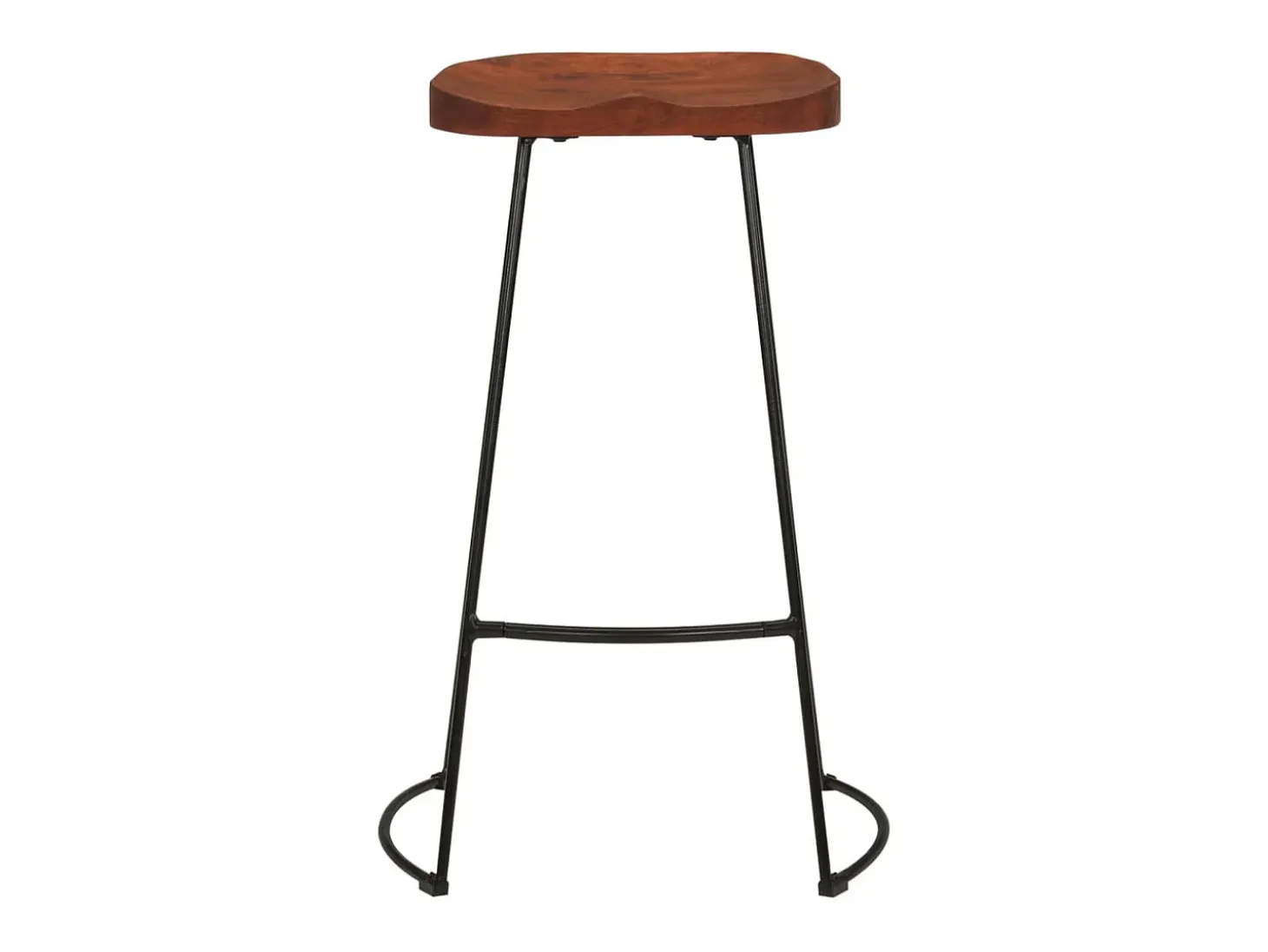 Taburetes de bar Gavin 2 uds madera mango maciza 50x40x78 cm