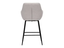 Taburetes de bar giratorios 360° en tela efecto terciopelo texturado beige y metal H65.5 cm (lote de 2) ALESS