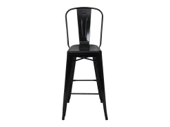 Taburetes de bar MCW-A73 metal (juego de 2), negro
