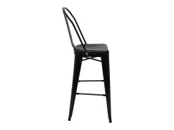Taburetes de bar MCW-A73 metal (juego de 2), negro