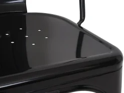 Taburetes de bar MCW-A73 metal (juego de 2), negro