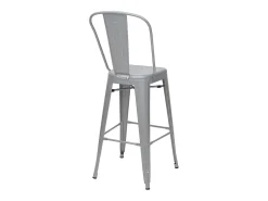 Taburetes de bar MCW-A73 metal (juego de 2), gris