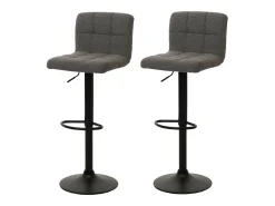 Taburetes de bar MCW-G87 (juego de 2), gris oscuro