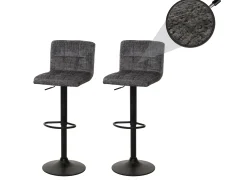 Taburetes de bar MCW-G87 (juego de 2), gris oscuro
