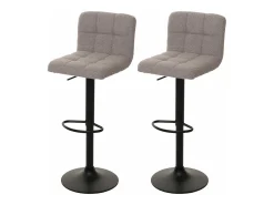 Taburetes de bar MCW-G87 (juego de 2), gris