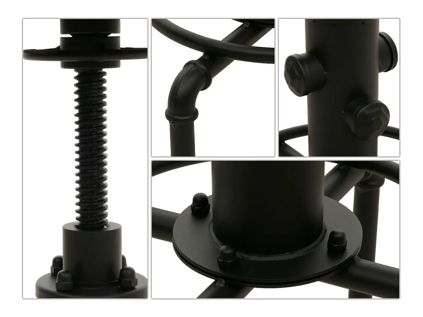 Taburetes de bar MCW-N23 (juego de 2), negro