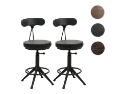 Taburetes de bar MCW-O84 (juego de 2), negro