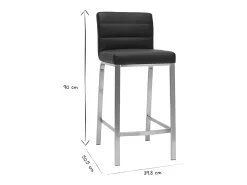 Taburetes de bar modernos negros 66 cm TOMY