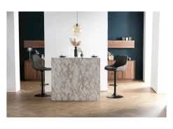 Taburetes de bar modernos regulables gris oscuro (lote de 2) HOLO