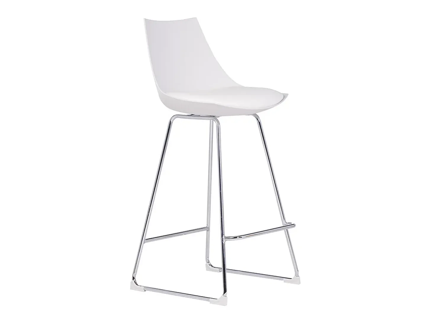 Taburetes de bar modernos blancos 65 cm (lote de 2) JUNE