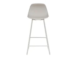 Taburetes de bar modernos blancos patas metal 66 cm (lote de 2) FRANZ
