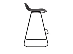 Taburetes de bar negro y pie negro A65 cm (lote de 2) ELLA