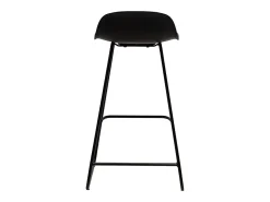Taburetes de bar negro y pie negro A65 cm (lote de 2) ELLA