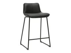 Taburetes de bar negros y metal H65 cm (lote de 2) BOOST