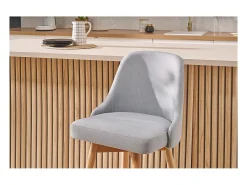 Taburetes de bar nórdicos giratorios gris claro A65 cm (lote de 2) HASTA