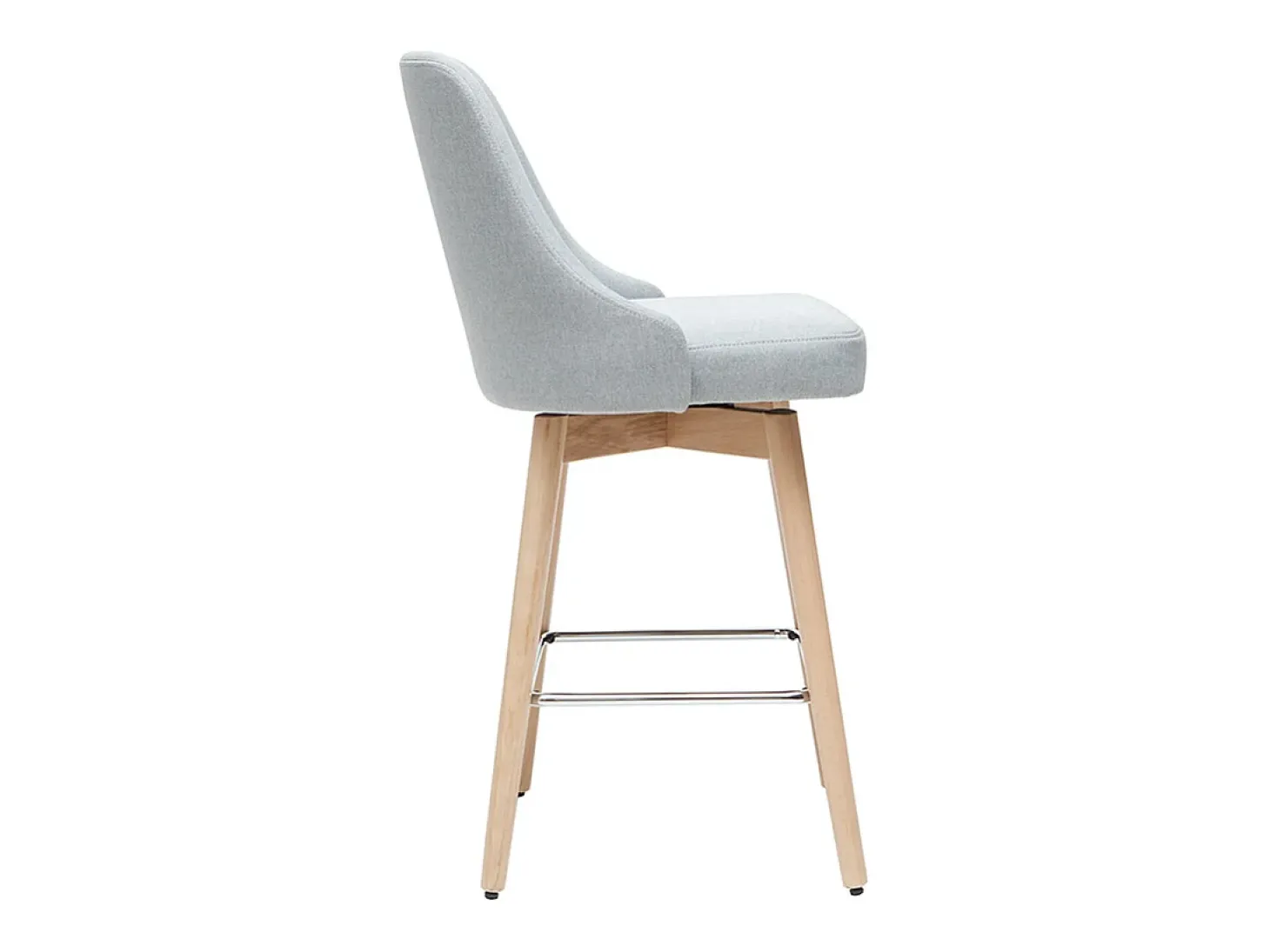 Taburetes de bar nórdicos giratorios gris claro A65 cm (lote de 2) HASTA