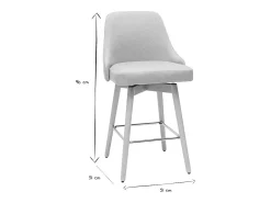 Taburetes de bar nórdicos giratorios gris claro A65 cm (lote de 2) HASTA