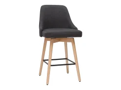 Taburetes de bar nórdicos giratorios gris oscuro A65 cm (lote de 2) HASTA