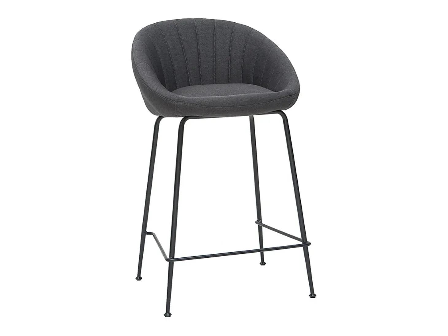 Taburetes de bar tejido gris oscuro 65 cm (lote de 2) SHERU