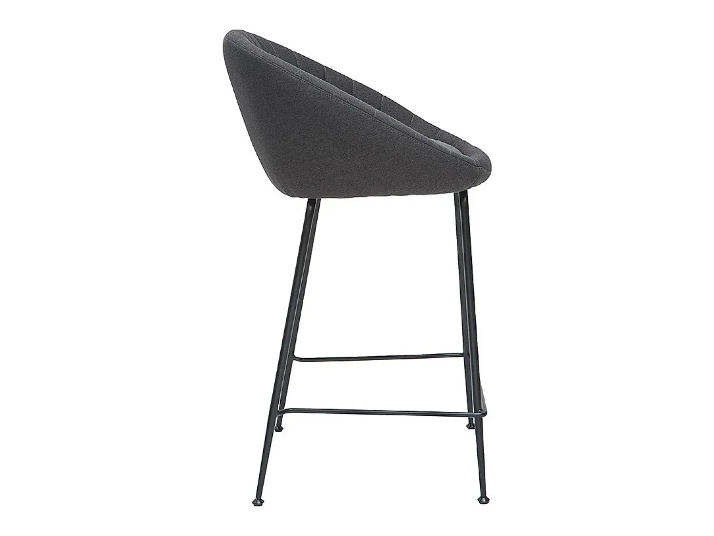 Taburetes de bar tejido gris oscuro 65 cm (lote de 2) SHERU