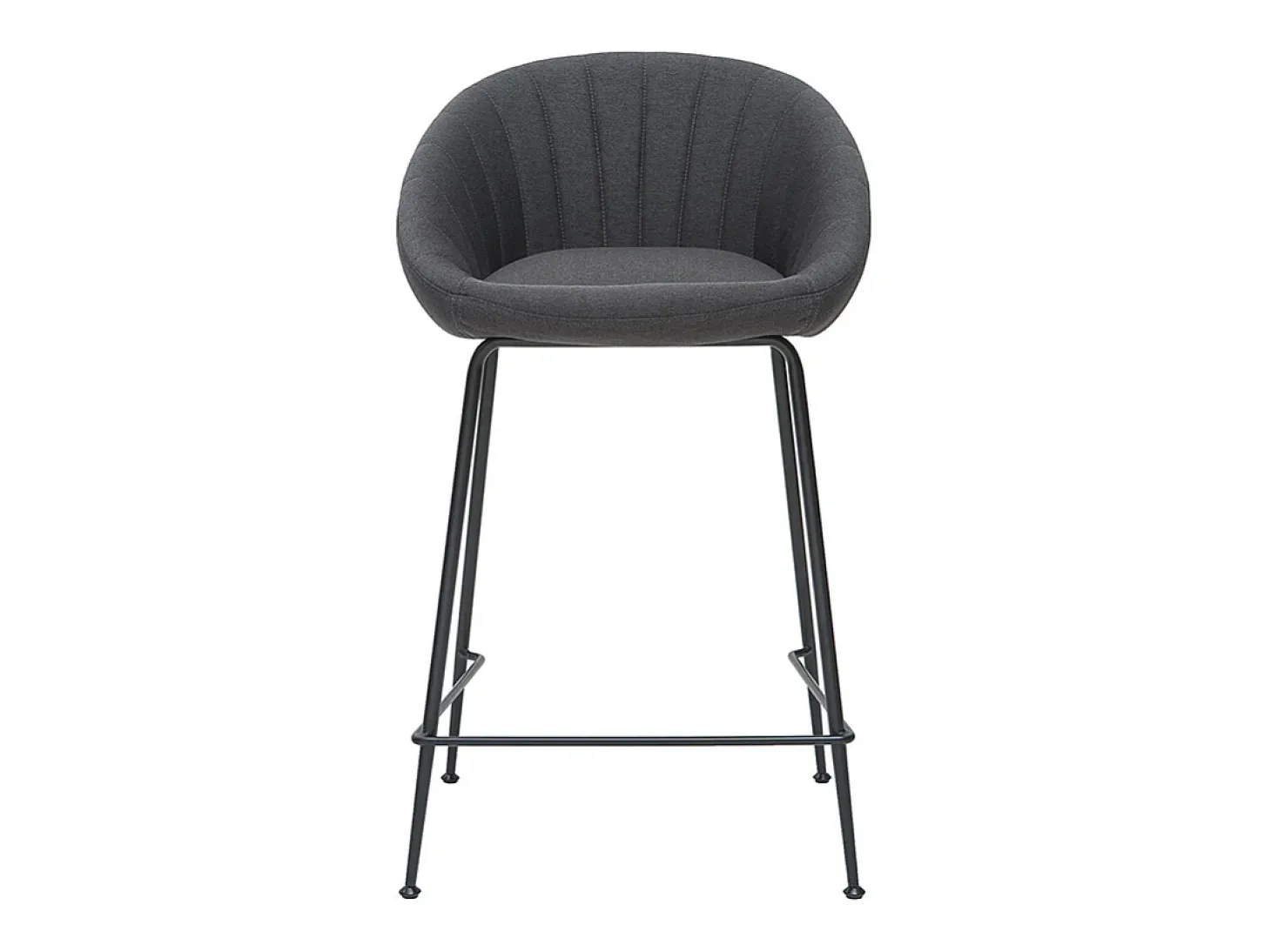 Taburetes de bar tejido gris oscuro 65 cm (lote de 2) SHERU