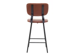 Taburetes de bar vintage marrón claro con patas en metal 65cm (lote de 2) LAB