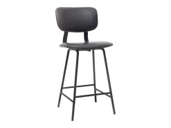 Taburetes de bar vintage negro con patas en metal 65cm (lote de 2) LAB