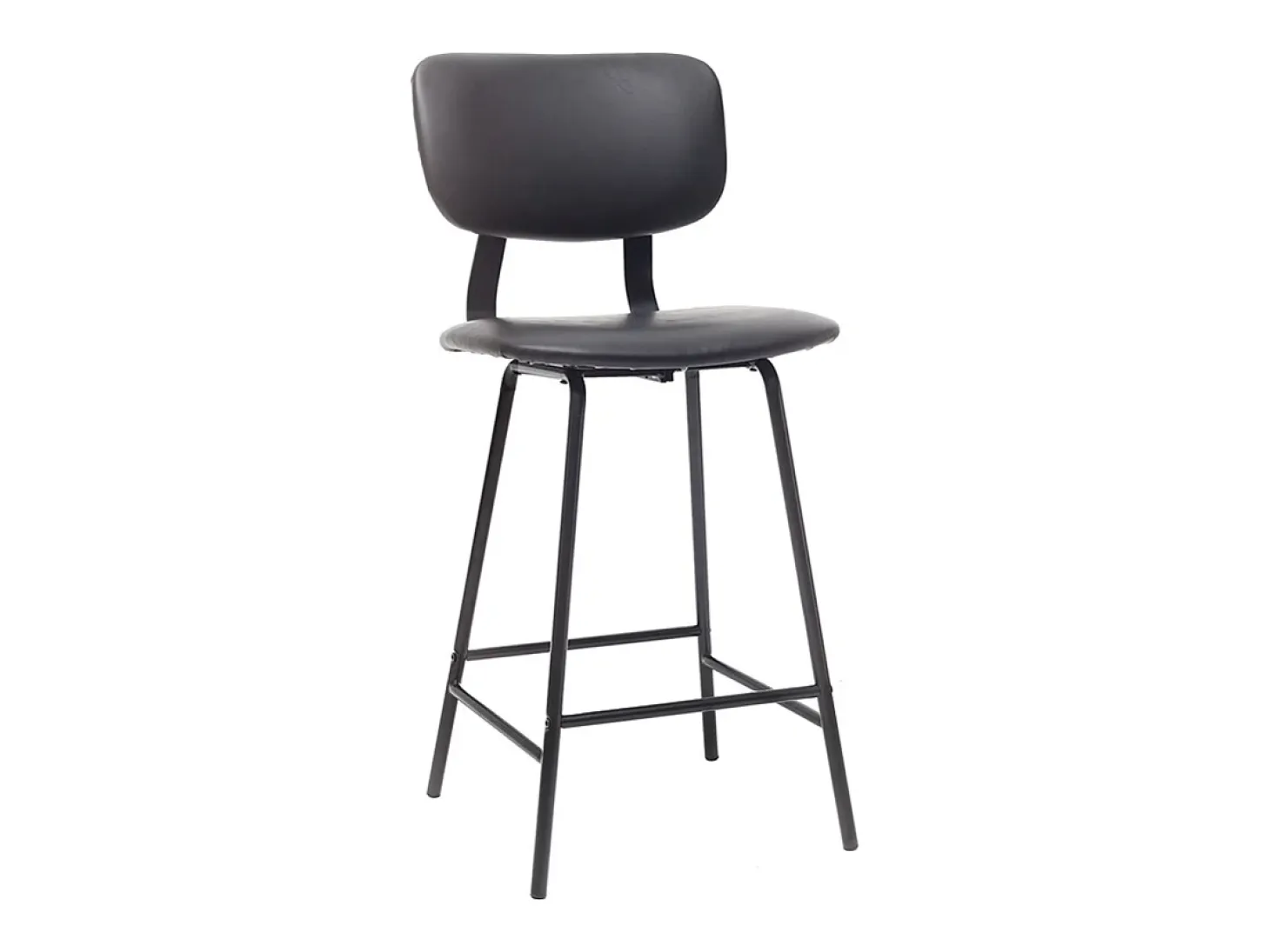 Taburetes de bar vintage negro con patas en metal 65cm (lote de 2) LAB