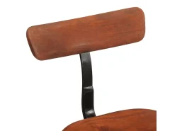 Taburetes de barra 2 uds madera maciza de mango 49x43x79 cm