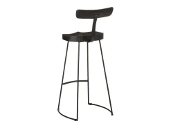 Taburetes de barra 2 uds negro 49x43x103 cm madera maciza mango