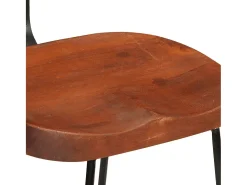 Taburetes de barra 2 uds 49x43x88 cm madera maciza de mango