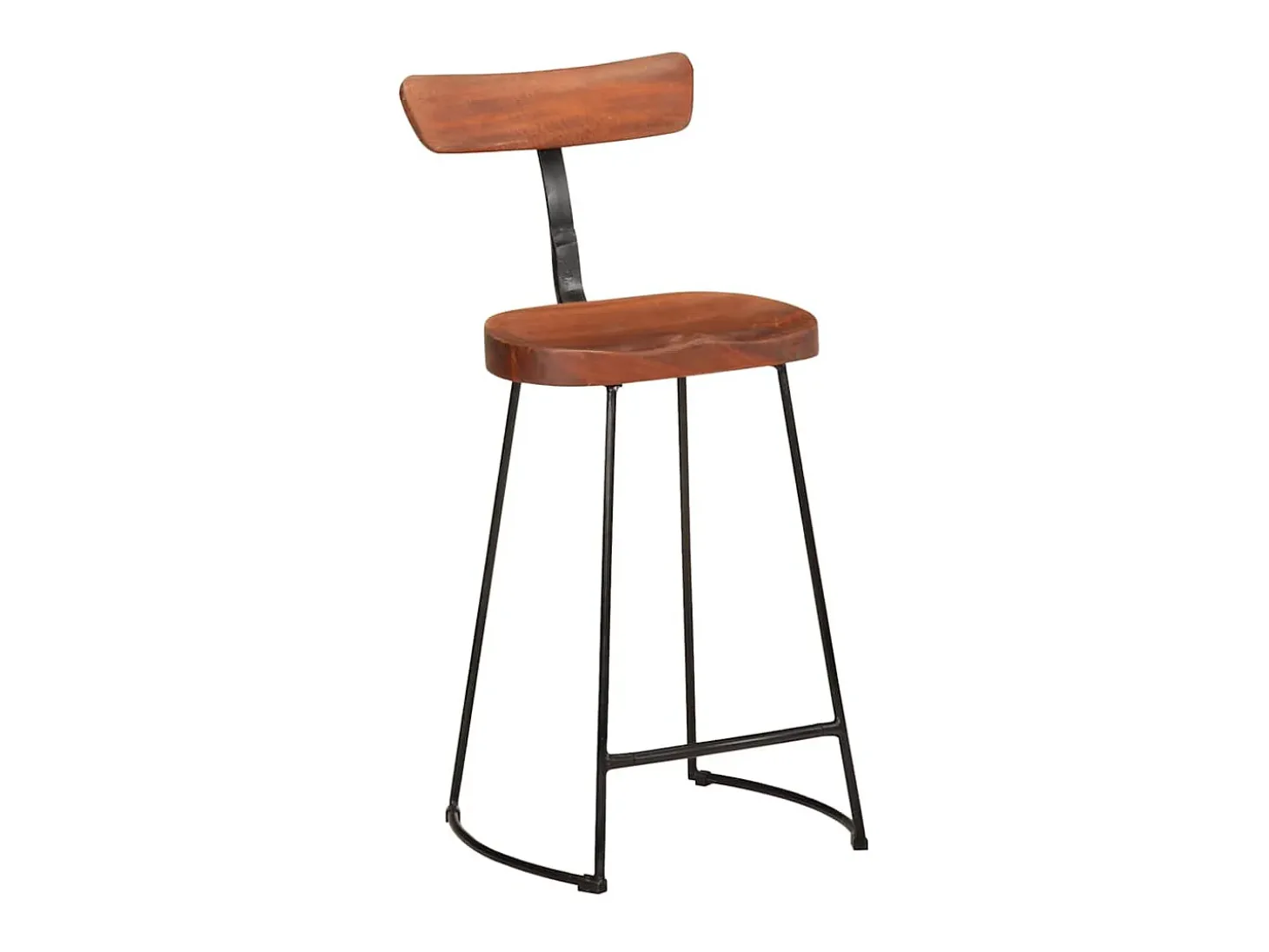 Taburetes de barra 2 uds 49x43x88 cm madera maciza de mango
