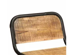 Taburetes de barra 2 uds 46x35,5x80 cm madera maciza de mango
