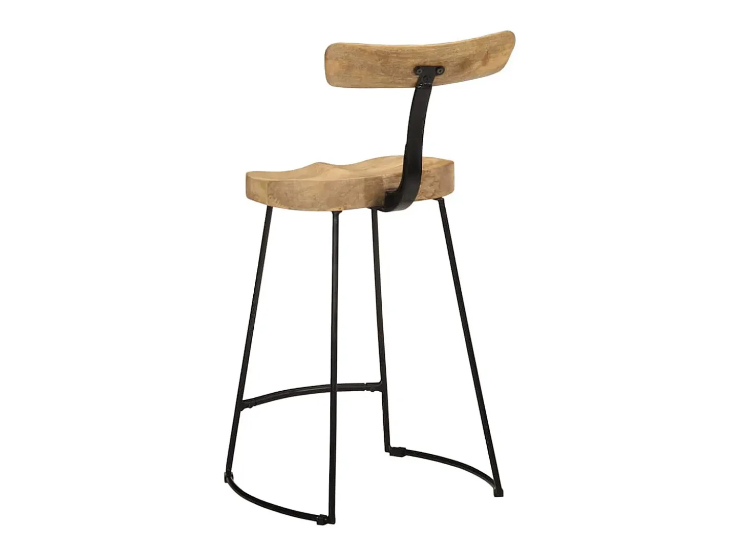 Taburetes de barra 2 uds 49x43x88 cm madera maciza de mango