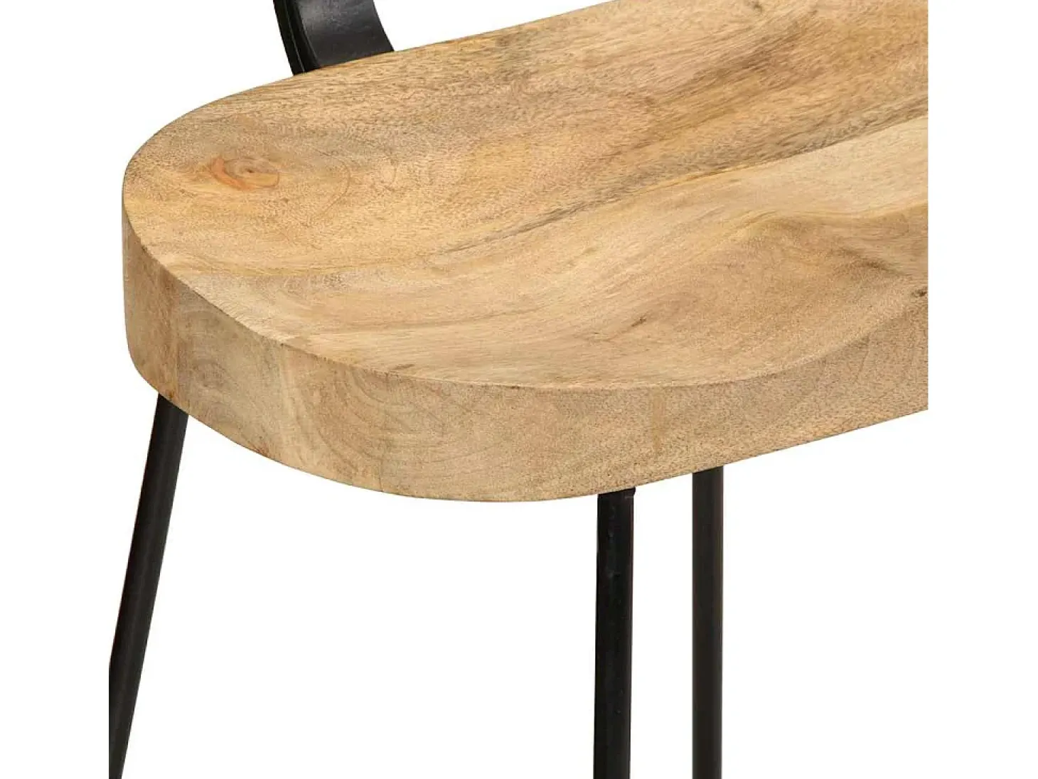 Taburetes de barra 2 uds 49x43x88 cm madera maciza de mango