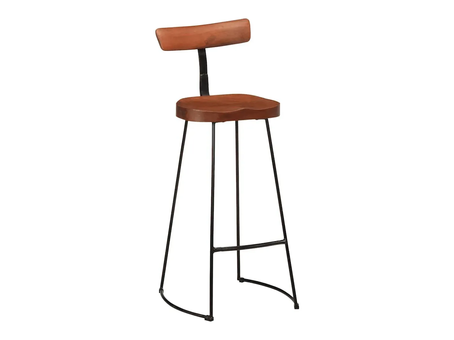 Taburetes de barra 2 uds 49x43x103 cm madera maciza de mango