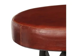 Taburetes de barra de cocina 2 unidades cuero auténtico