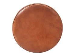 Taburetes de barra de cocina 2 uds cuero auténtico marrón